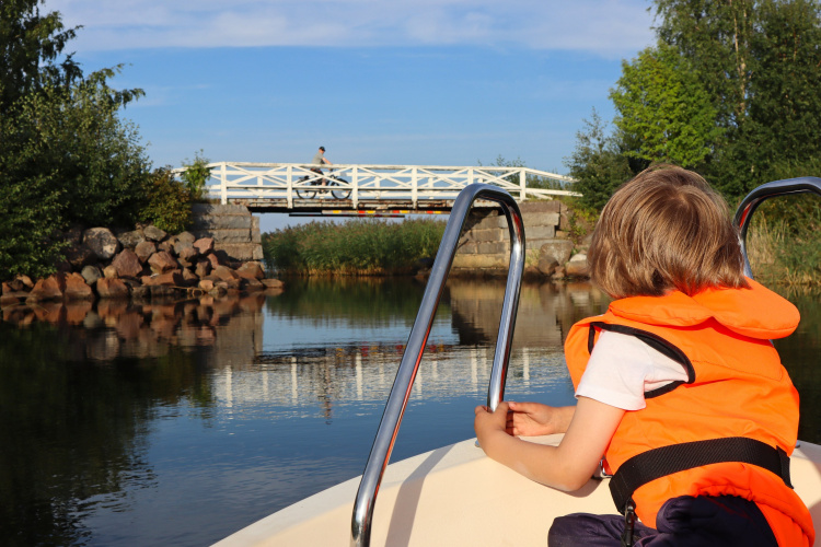 Boy on a boat in Raahe