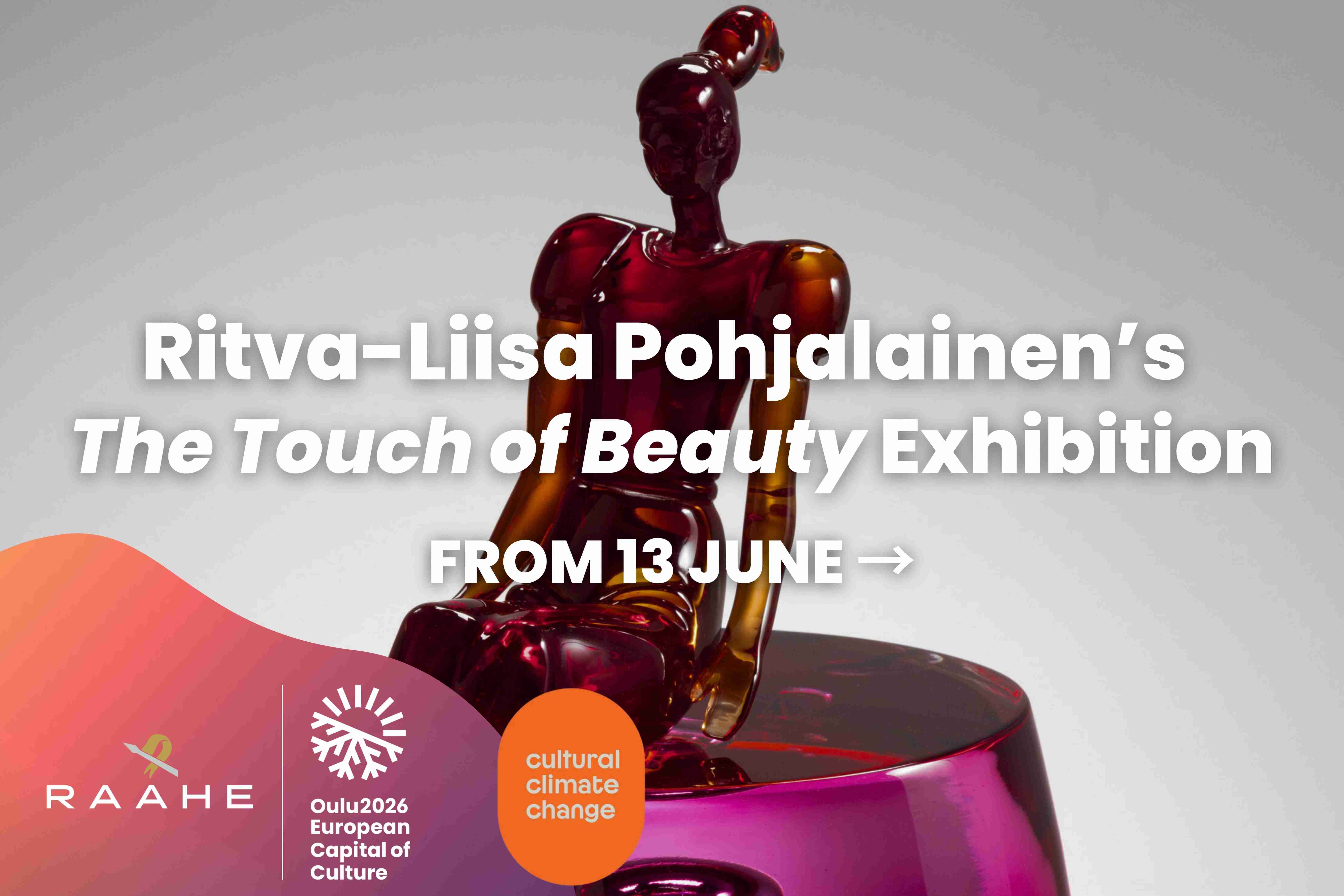 Graphic ad of Ritva-Liisa Pohjalainen's exhibition.